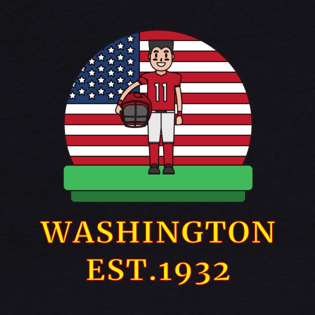 Washington Football DC Sports Team With American Flag Style, Vintage Washington Football DC Sports Team Novelty Gift by WPKs Design & Co